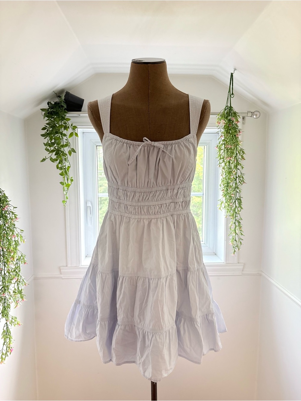 Sunday Best Powder Blue Tiered Smocked Sundress